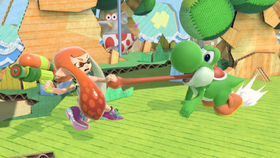 Yoshi using Egg Lay in Super Smash Bros. Ultimate