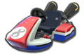Mario, Baby Mario, and red Mii's Standard Kart body from Mario Kart 8