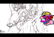The Bat Wario intro movie features trees with small houses built upon them in the background