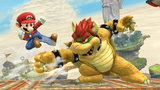 Mario fighting Bowser.