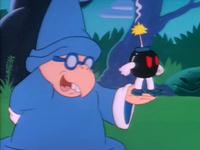 Wizenheimer with a Bob-omb in Super Mario World