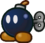 Sprite of a Bob-omb in Paper Mario: The Thousand-Year Door.