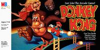 Donkey Kong board game by Milton Bradley, 1982. Milton Bradley also released a jigsaw puzzle using a flipped image of the board game's box art.