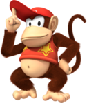 Artwork of Diddy Kong from Mario & Sonic at the Rio 2016 Olympic Games (also used in Super Mario Party)