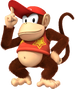 Artwork of Diddy Kong tipping his hat (also used in Super Mario Party)