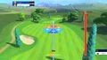 The Mii participating in a challenge in Golf Adventure