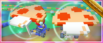 The "Toad vs. Toadette Tour and the 8-Bit Super Mushroom!" Pack from the Toad vs. Toadette Tour in Mario Kart Tour