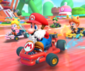 Thumbnail of the Toad Cup challenge from the Sundae Tour; a Big Reverse Race challenge set on GCN Baby Park