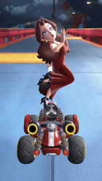 Pauline performing a trick.