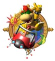 Mario Party 6 promotional artwork: Koopa Kid riding on the insect automobile. Inspired from the minigame Insectiride, version 2