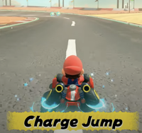 Mario charging up a Charge Jump