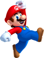 Artwork of Mario in New Super Mario Bros. U