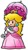 Artwork of Princess Peach from Paper Mario: Color Splash.