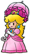 Artwork of Princess Peach from Paper Mario: Color Splash.