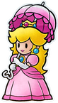 Artwork of Princess Peach from Paper Mario: Color Splash.