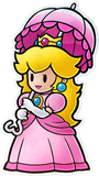 Artwork of Princess Peach from Paper Mario: Color Splash.