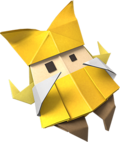 Artwork of Olivia being shocked in Paper Mario: The Origami King