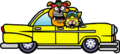 Dribble's taxi as seen in Rhythm Heaven Megamix