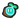 A turquoise Wonder Seed icon from Super Mario Bros. Wonder