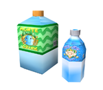 Model rips of the large and small water bottles in Super Mario Sunshine.