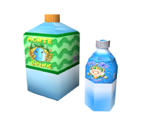 Model rips of the large and small water bottles in Super Mario Sunshine.