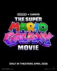 International poster for The Super Mario Galaxy Movie featuring the targeted release date.