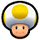 A face icon for Yellow Toad, from Mario Sports Mix.