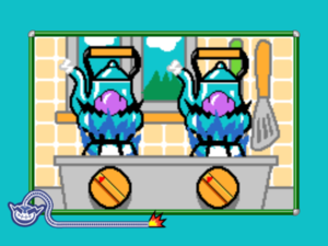 The microgame Watched Pots from WarioWare: D.I.Y. Showcase