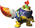 Artwork of Bowser Jr. using the magic brush, from Super Mario Sunshine