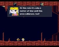 Sue in a Peach costume in Cave Story+.