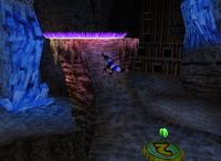 A green Banana Bunch in Crystal Caves.