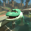 A Plesiosaur-like reptile in Mario Kart World