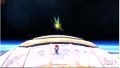 Mario near a normal star on Megaleg's moon.