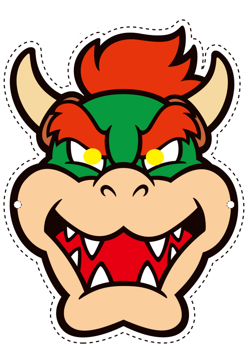 File:Nintendo Topic Bowser Mask Printable Preview.png - Super Mario ...