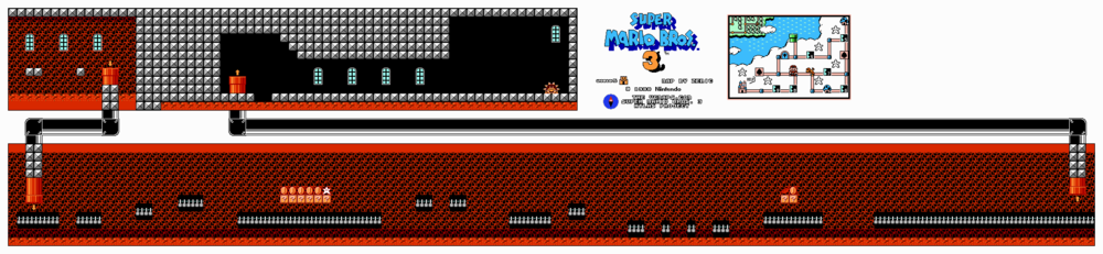 The level's full layout in the original version.
