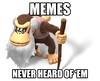 Image macro of Cranky Kong, used by Nintendo to promote the release of Donkey Kong Country: Tropical Freeze