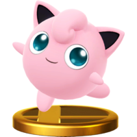 The image for the Wii U version of the trophy of Jigglypuff