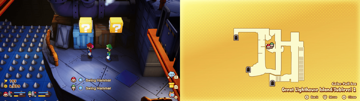 17th and 18th blocks in the Color-Full Sea Great Lighthouse Island from Mario & Luigi: Brothership