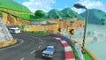 A bus in DS Shroom Ridge from Mario Kart 8 Deluxe