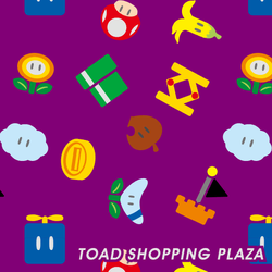 A poster of Toad Shopping Plaza in Mario Kart 8 Deluxe