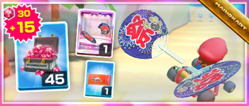 The Festival Wings Pack from the Summer Festival Tour in Mario Kart Tour