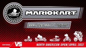 Banner for the Mario Kart North American Open April 2022