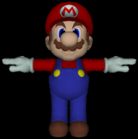 Unused Mario model for Pikmin