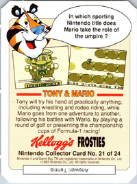 One of the Nintendo Collector Cards.