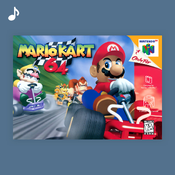 Cover image for the Top Tracks playlist from Mario Kart 64 on Nintendo Music