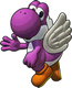 Sprite of Purple Winged Yoshi's team image, from Puzzle & Dragons: Super Mario Bros. Edition.