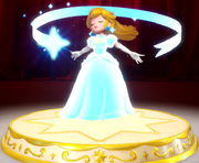 Peach's blue dress during the middle of a transition from Sparkle to any of the core transformations