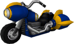 The model for Waluigi's Phantom from Mario Kart Wii