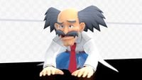 Dr. Wily after his Wily Capsule is destroyed in Super Smash Bros. Ultimate