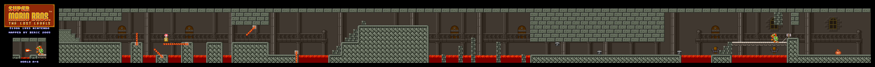 Map of World A-4 (Super Mario All-Stars version)